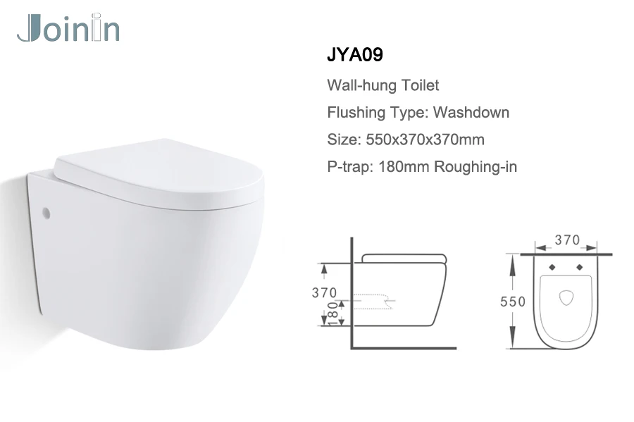 JOININ chaozhou Sanitary Ware Water Closet Ceramic round european wall hung toilet JYA09