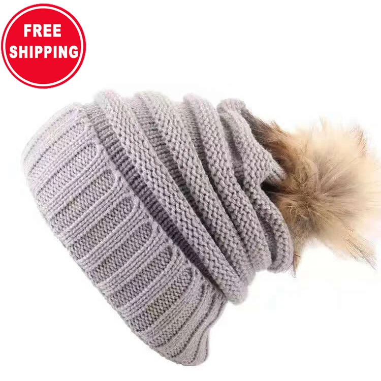 

Fashionable Custom Embroidery Solid Color Warm Winter Beanie Knit Hat Winter Ski Pompom Beanie Winter Hats