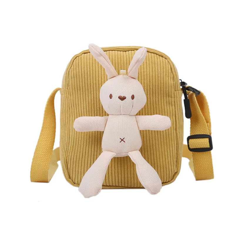 

Hot Sale Rabbit Corduroy Mom children Crossbody Bag Bunny Elegant Girls High Quality Mini Handbags Fashion Kids, As pic