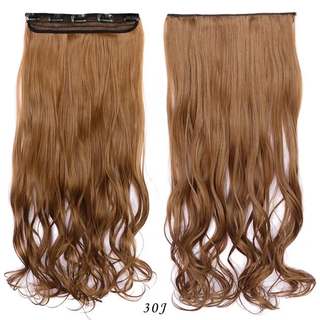 

One-Piece 5 Clip Curly Synthetic Hair Extensions, Multicolor