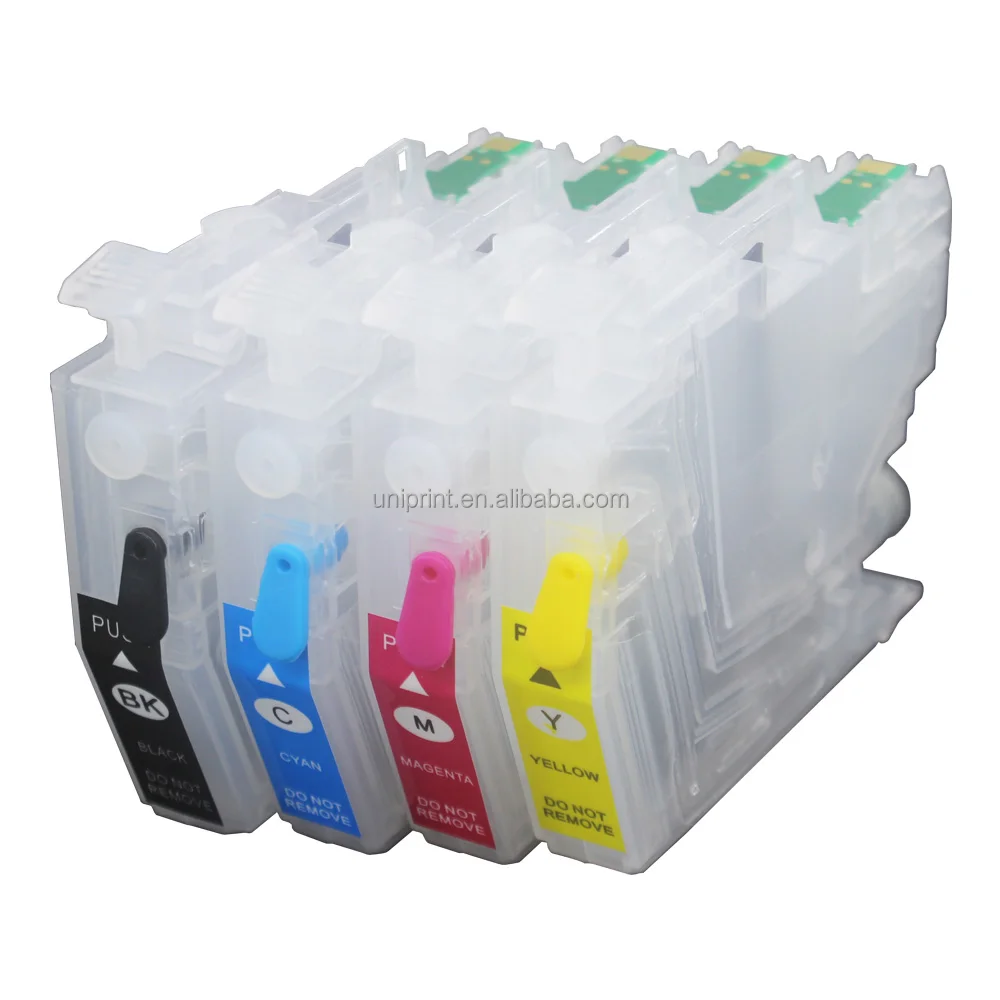 Lc401XL Refillable Ink Cartridge Compatible for Brother  MFC-J1010DW MFC-J1012DW MFC-J1170DW Printer LC401 One Time Chip