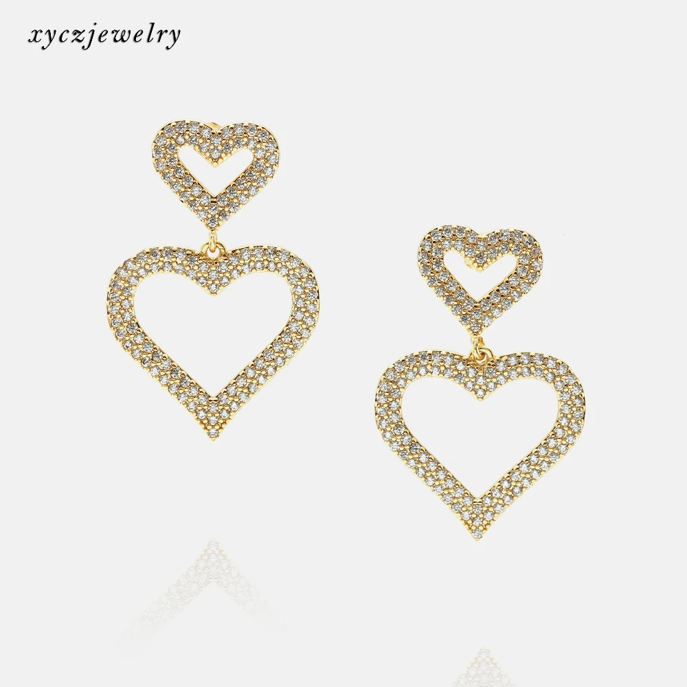 

18k gold jewelry fashion earrings for women heart earrings, Picture