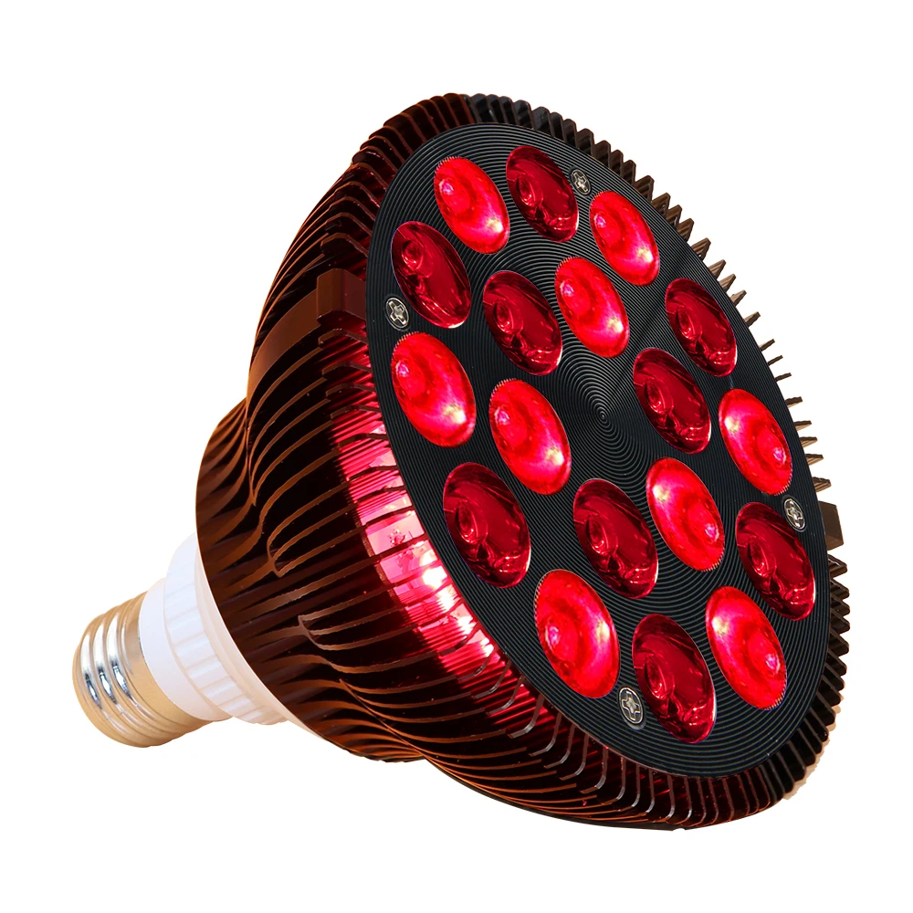 

Gerylove E27 54w red light therapy 660nm 850nm equipment deep red 660nm led light bulb for face