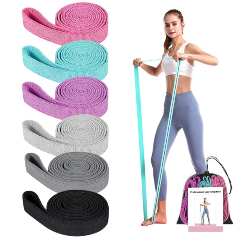 

Custom Logo Printed Yoga Gym Exercise fitness for Legs Glutes Booty Hip Fabric elastic exercise resistance loop bands