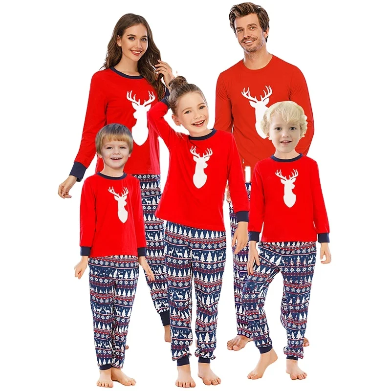 

Long Sleeve Christmas Parent-child pullover Family christmas Pajamas