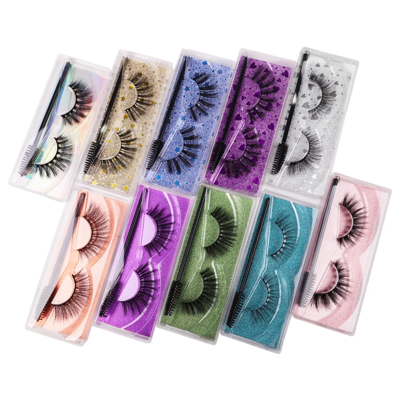 

Wholesale 25MM False Mink Eyelashes 3D Lashes Vendor Private Label 6D Natrual Fluffy Tresluce Hand Made Full Strip Eyelashes, Natural black mink eyelashes