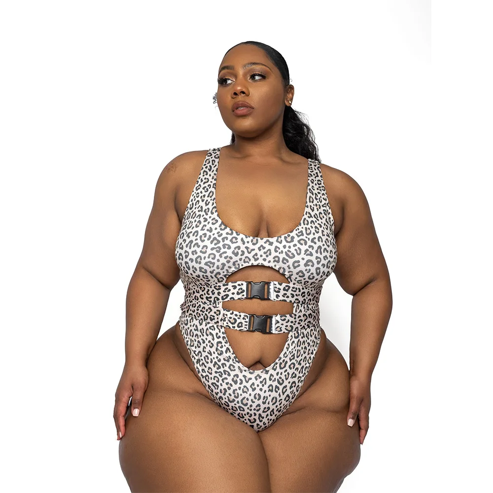 

4xl leopard print bikini 2021 swimwear plus size women