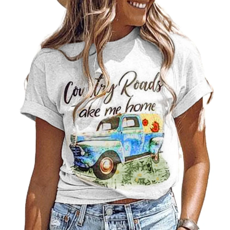 

2021 Oversized Casual Designer Summer Blouses Lady Short Sleeve Half Graphic Shirts For Women Tops