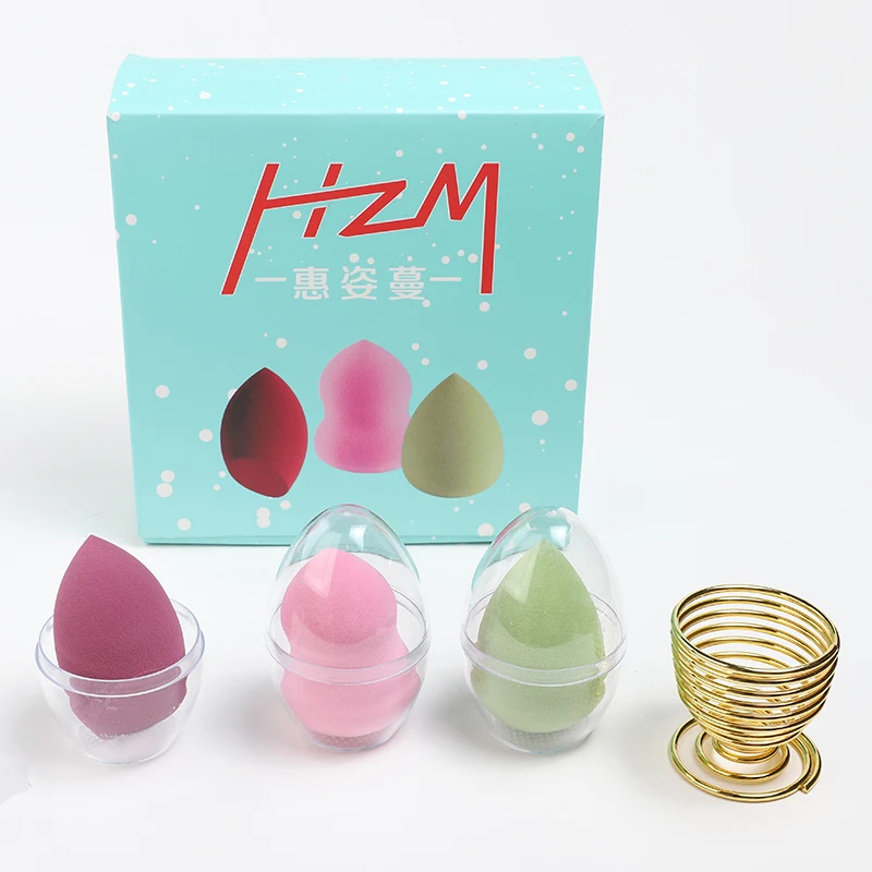 

HZM Custom logo latex free cosmetics tools soft foundation beauty sponge blender OEM New style Non-Latex Wholesale Eco Friendly, Customized