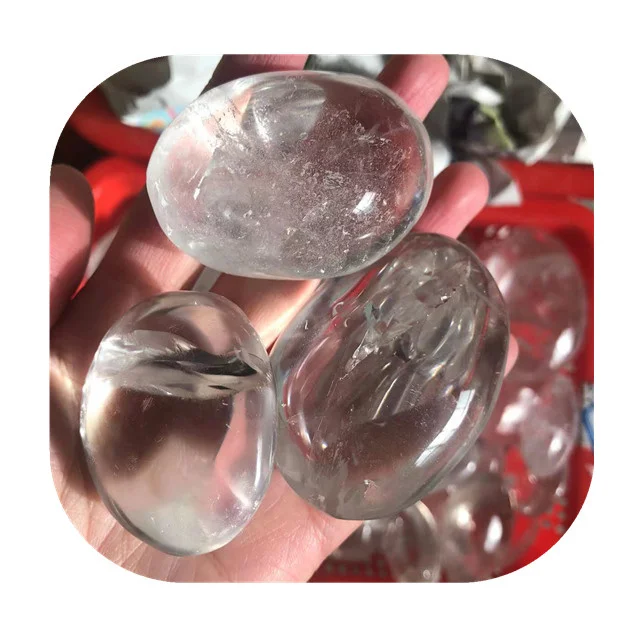 

New arrivals minerals and crystals massage stones natural clear quartz crystal palm stones for Decor