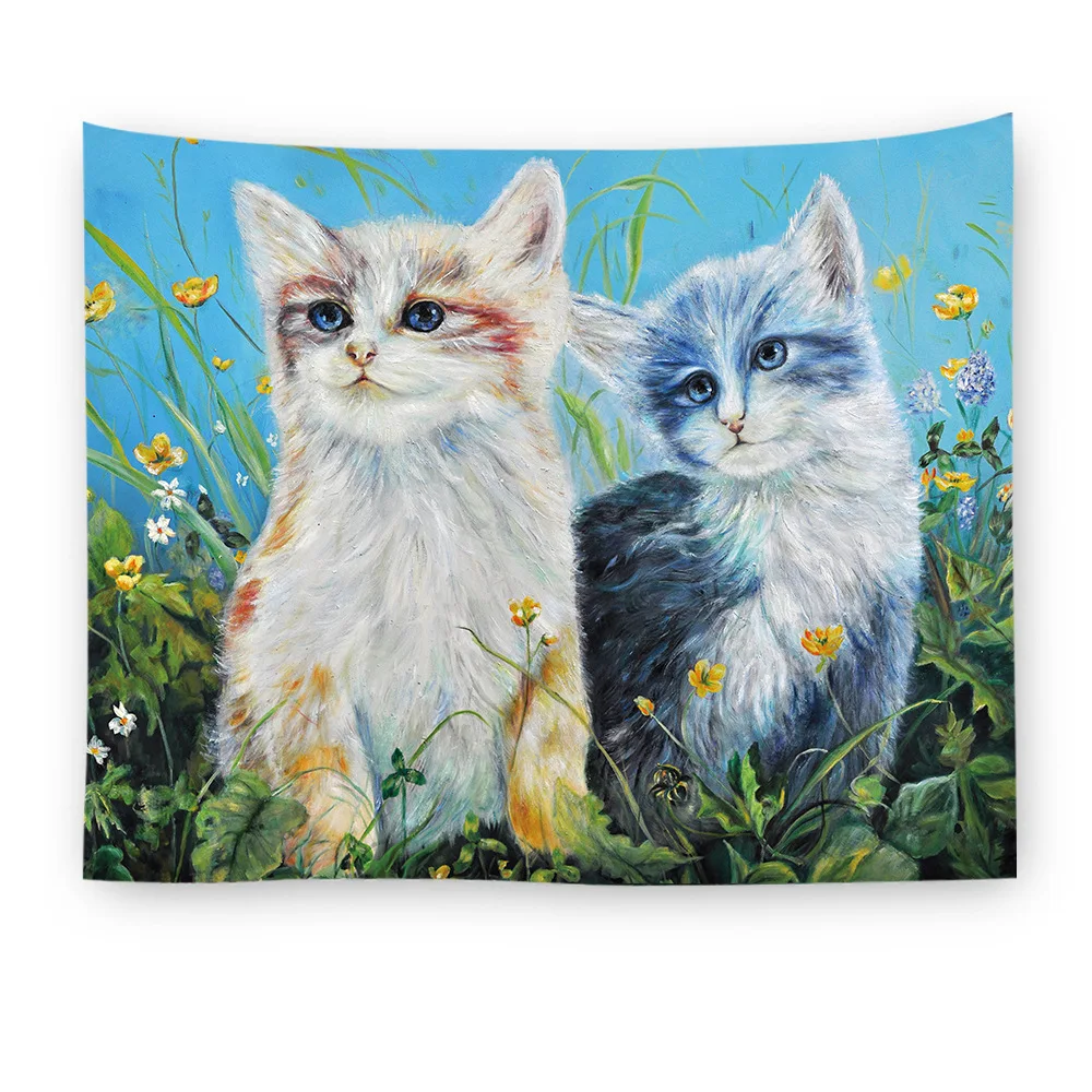 

3D Fantasy Animal Colorful Lion Printing Wall Hangings Tapestry, Customized color