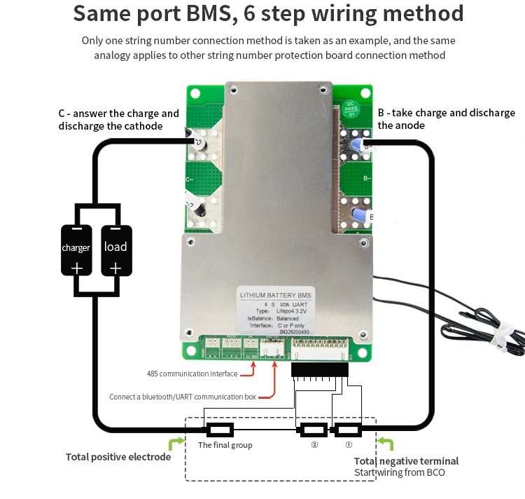 Jiabaida Smart Bms 8s 24v 100a Wireless With Uart Communication Bms ...