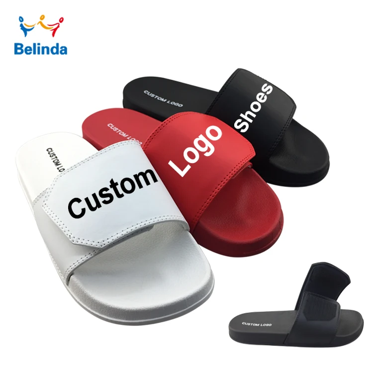 

Wholesale Sandals Custom Fashion Women Slippers Adjustable Upper Slides, White/black/red or custom