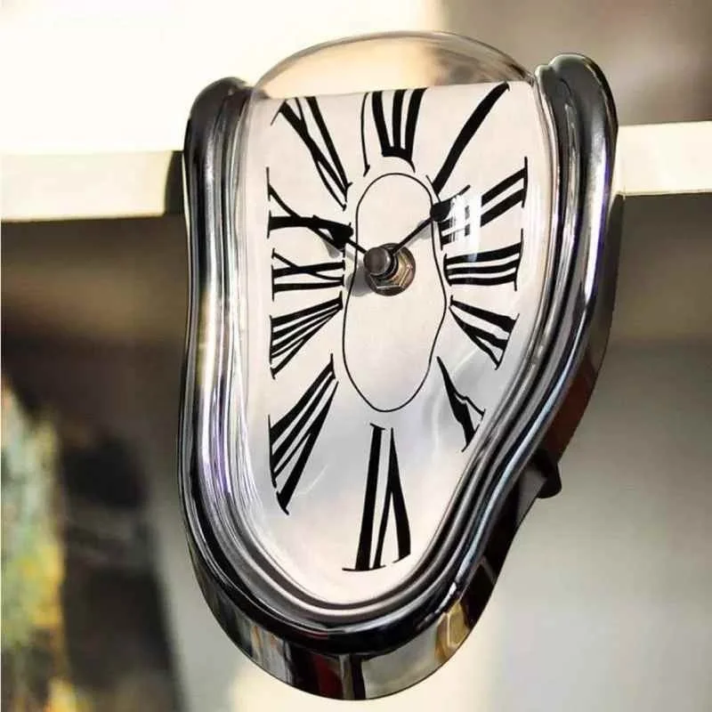 

Novel Surreal Melting Distorted Wall Clock Surrealist Salvador Dali Style Wall Clock Amazing Home Decoration Gift