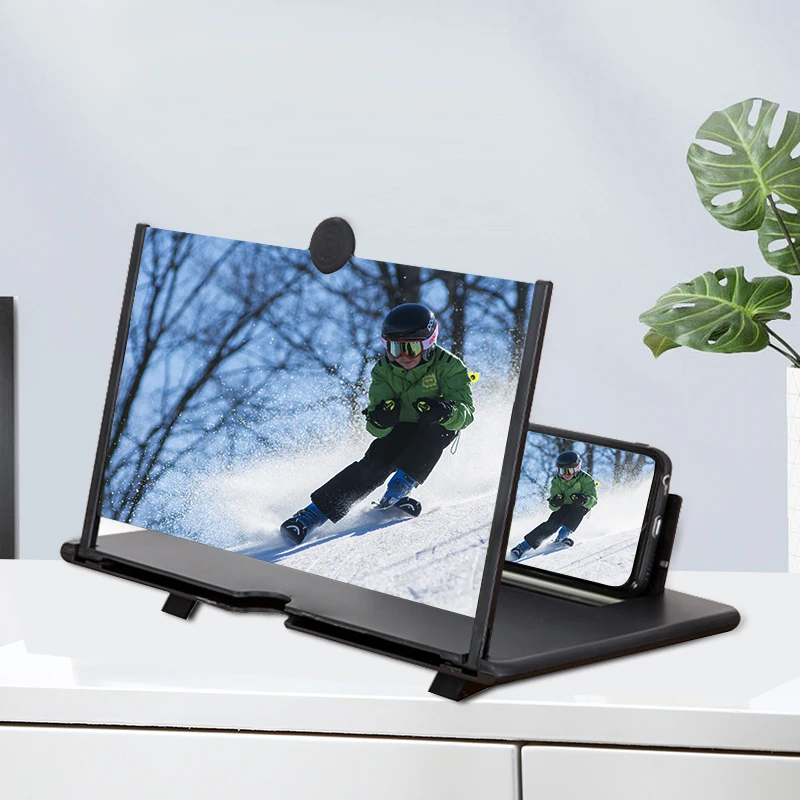 

Fast Shipping Large 14inch HD Phone Screen Magnifier Portable Pull Out Desktop Phone Magnifier, Black/white