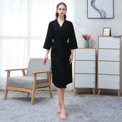 

TY Custom Collection Funky Hot Selling short weight Waffle Massage Ladies Bathrobe Women's Sleepwear