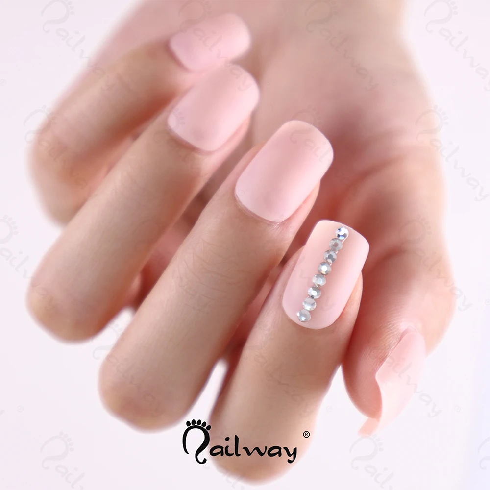 

Wholesale False Nails Jewelry Luxury Custom Press On Nails Baby Pink Full Cover Pre-glued Artificial Nails Manicure