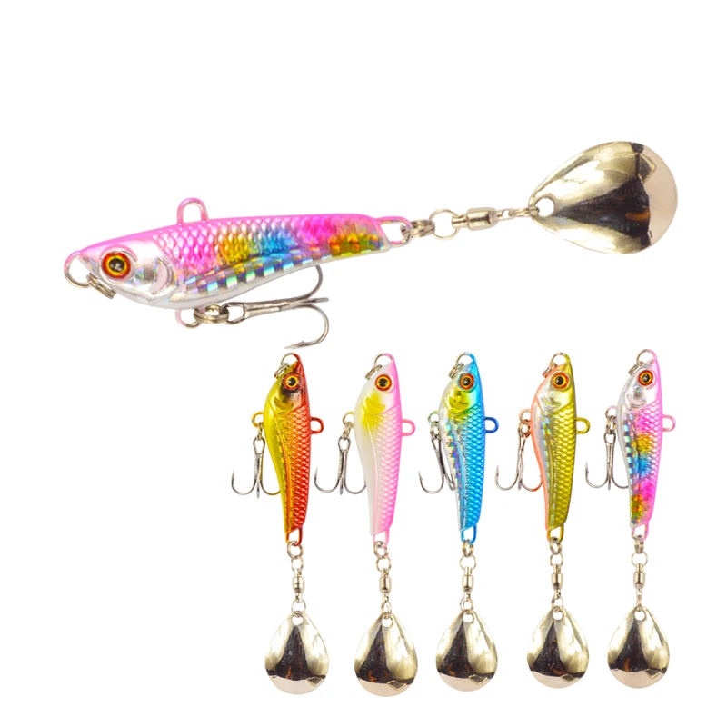 

Sinking Spinner Metal VIB Long Casting Baits Full Swimming Layer 52mm 29.7g Spinner Lure, 5 colors