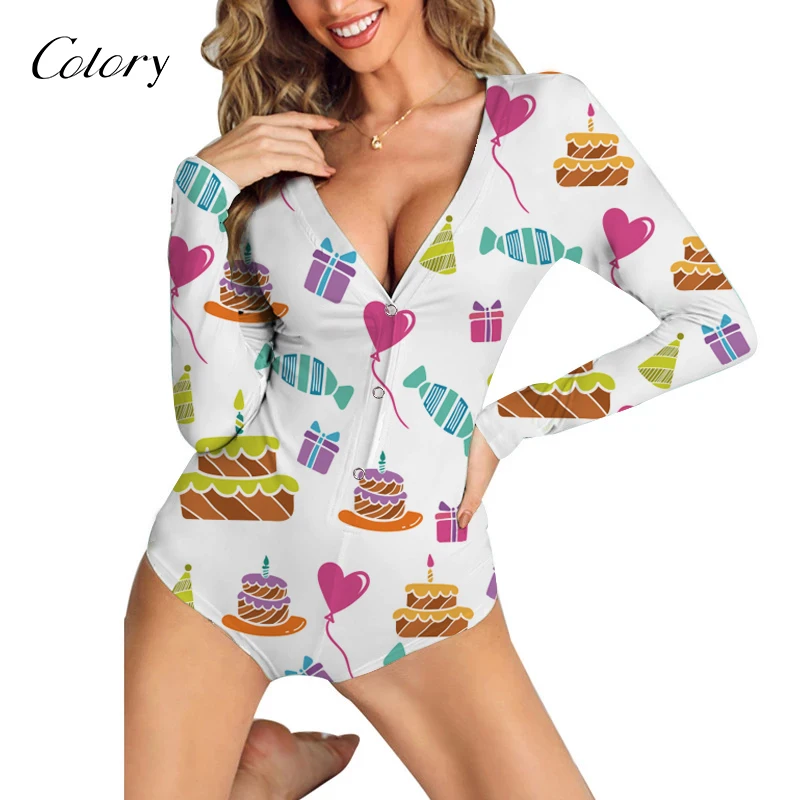 

Colory Long Sleeve Velvet Plus Size Jean Full Sleeves Romper, Picture shows