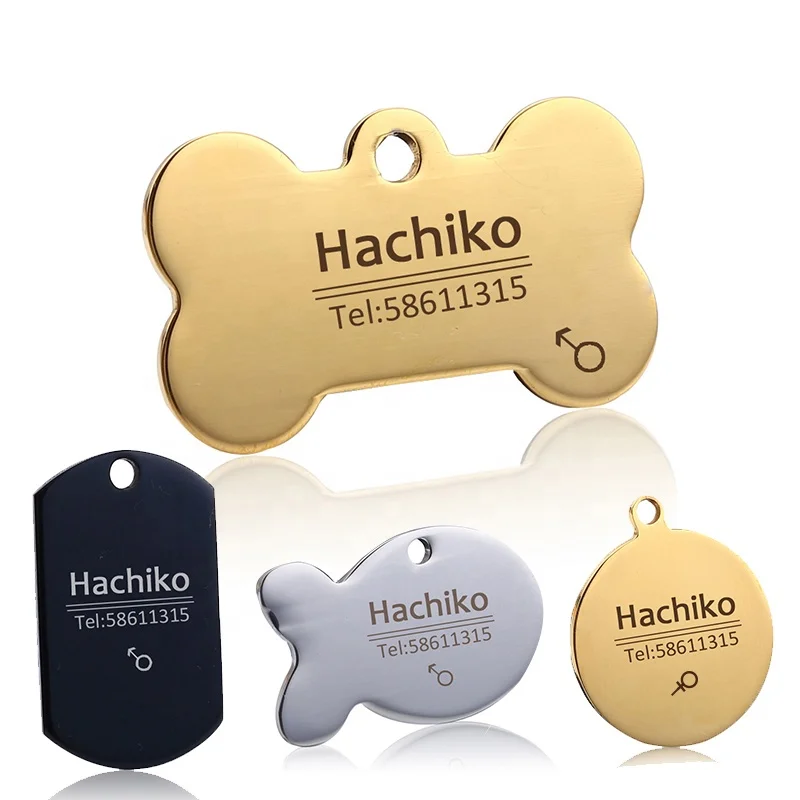 

Manufacturer wholesale personalized double-sided custom printed Metal stainless steel pet ID tags blank dog tag, As picture or as your requirement
