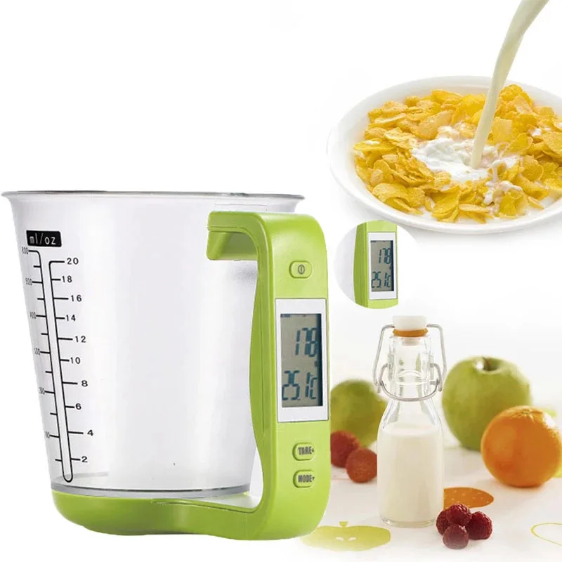 

Electronic Kitchen Measuring Cup Tool Graduated Digital Jug With Scales Multifunctional Weigh Measurement LCD Display