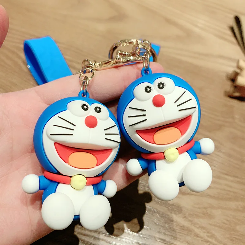 High Quality 3d Cartoon Doraemon Cat Anime Keychain New Fashion Cute ...