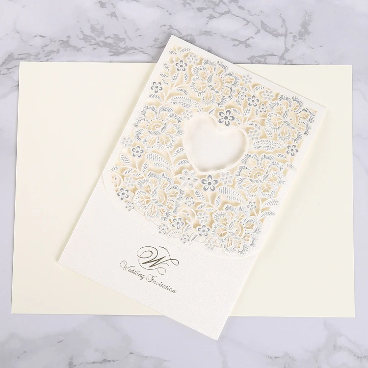 
luxury wedding invitations , heart shaped beige wedding invitations luxury 
