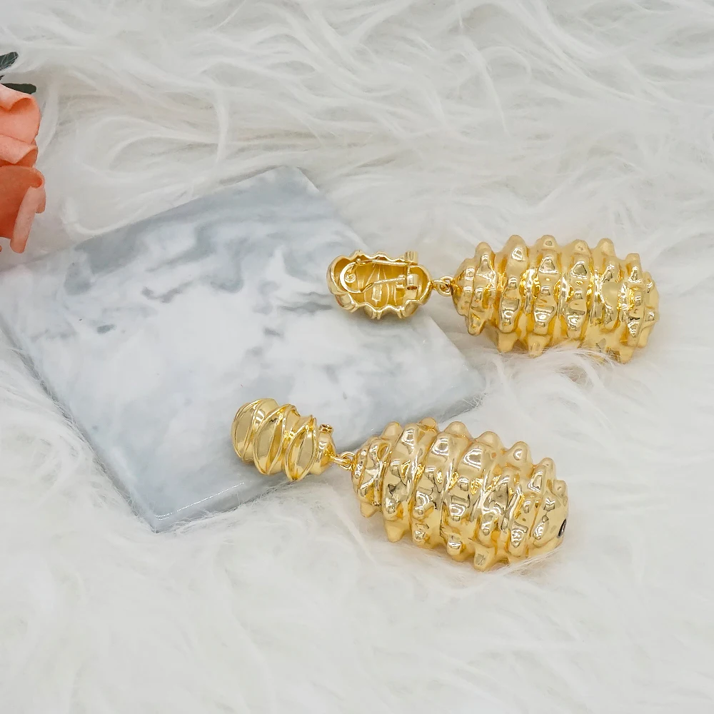 

african style dubai 24k gold jewelry earrings for women Brazilian jewelry Drop Earrings wholesale Z449