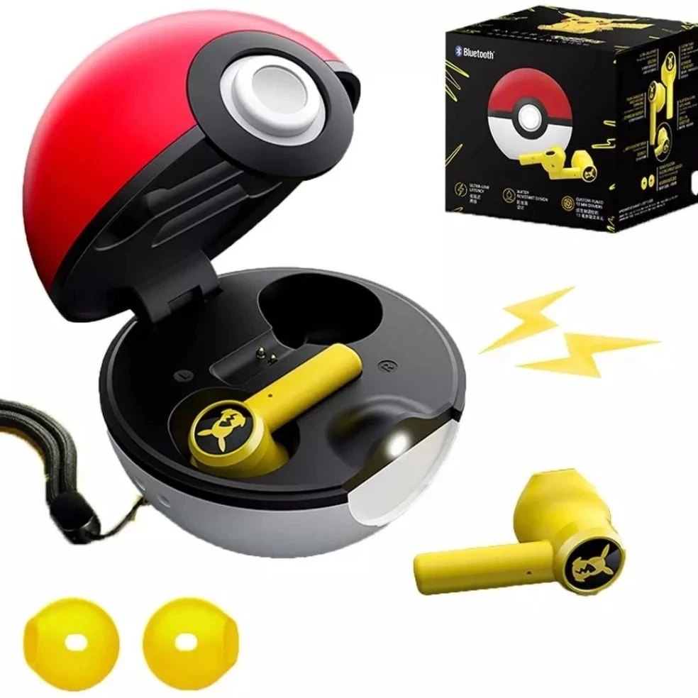 

Pikachuu Design Headset True Wireless In-Ear Headphone Touch Control Wireless Earphones With Pokemong Charging Box Compartment