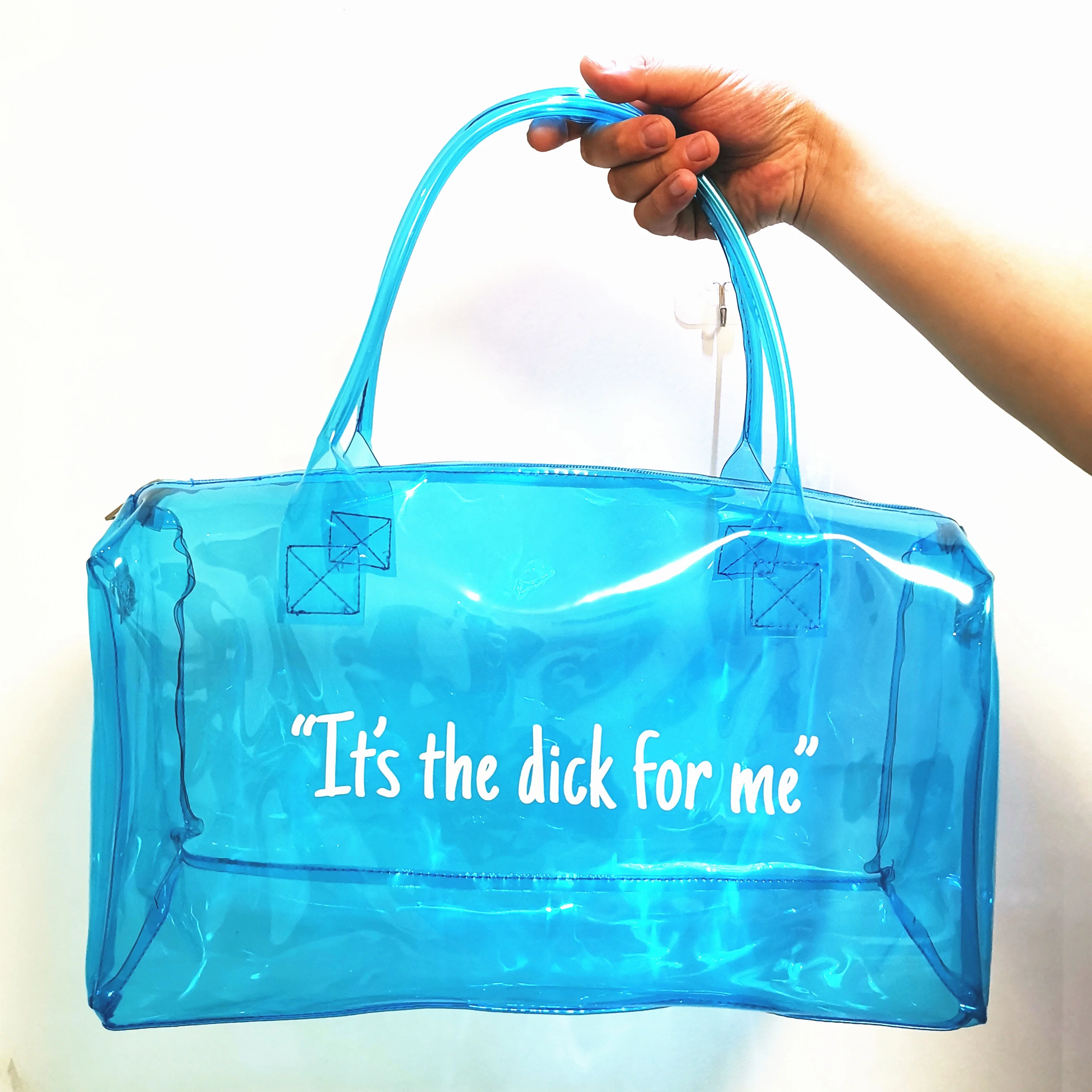 

Hot sale new desiger spend da night bag custom pvc large beach bag transparent pvc duffle bag, Customers' requirement