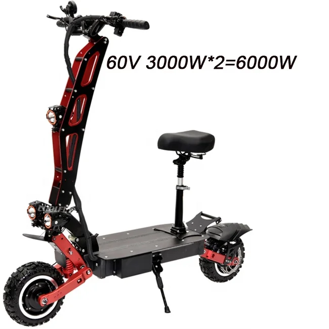 

Superior quality 60v 3000w 6000w dual motor 33ah lithium battery kick scooter electric adult china most powerful long distance