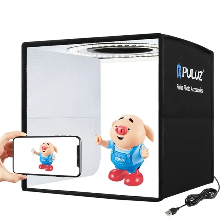 

PULUZ 24cm 3D mini Portable Photo Studio LED Shooting Cube Tent Light Box photography softbox lightbox smart digital foto frame