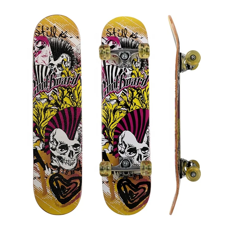 Double Kick Full Printed Skateboard Complete Wholesale Buy Custom
