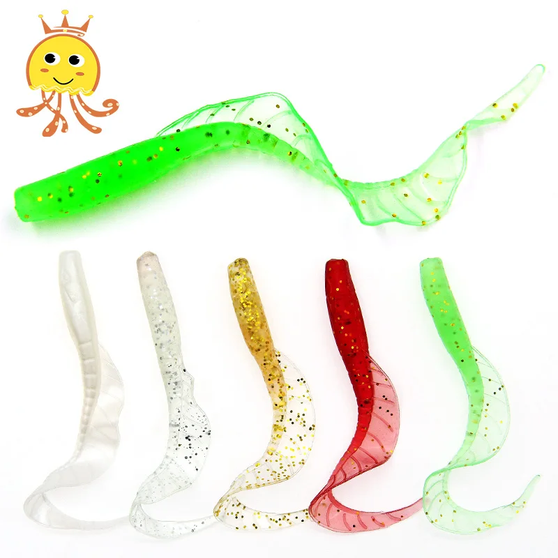 

8Pcs/Bag Sand Eel Jog Soft Bait  8.5cm Maggot Soft Bait PVC Soft Lure, Multiple colour