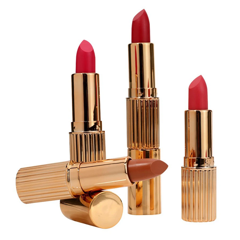 Matte Velvet Lipstick Orange Brown or Nude Latte Brown