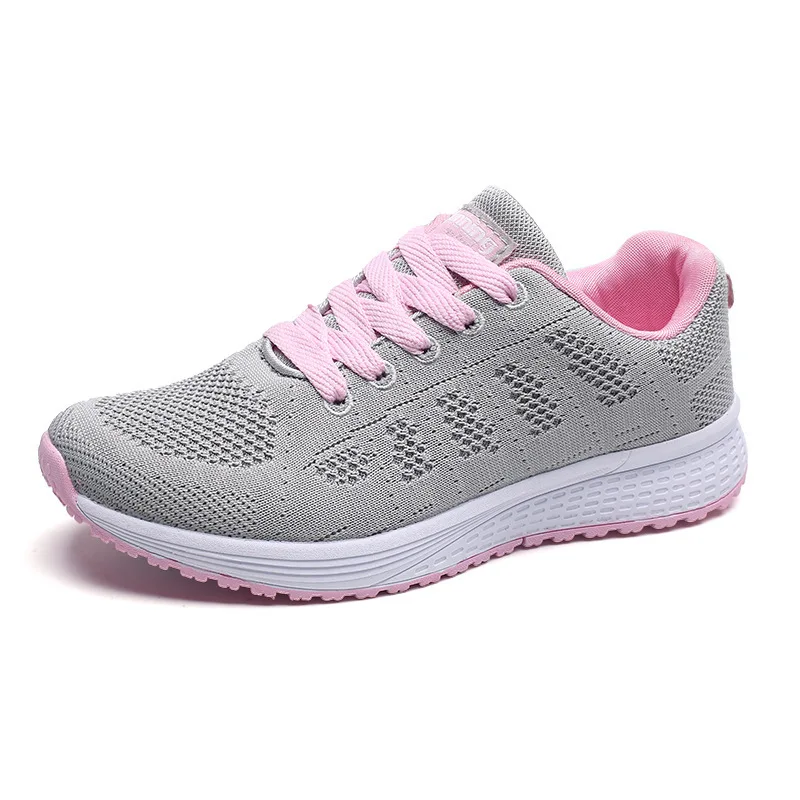 

Fashion Women Breathable Walking Mesh Flat Shoes Female Tenis Feminino White Sneakers, 5 colors