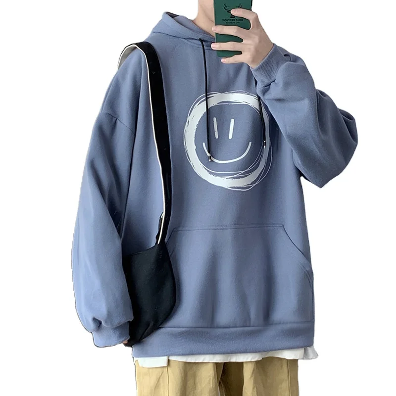 

Fitness pullover jacket Smiling face gym pant jogging tracksuit sweatshirts men's hoodies