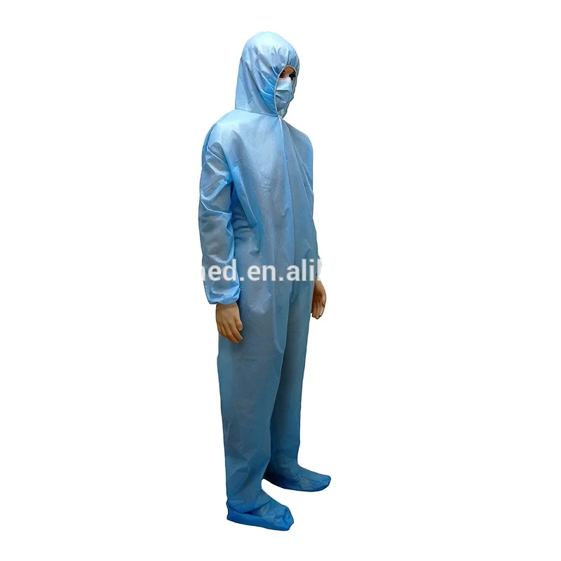 
Long Sleeve Gown Disposable PP Safety Gown Clothing With Thumb Loop Non sterile 