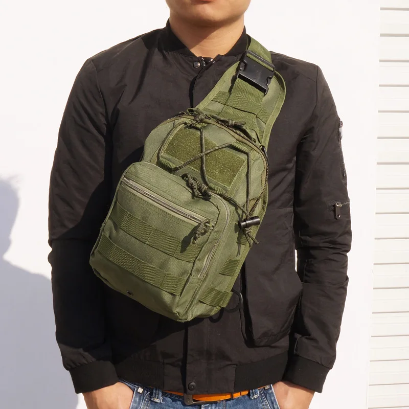 

Wholesale outdoor travel single shoulder bag large chest bag cross-body backpack, Green