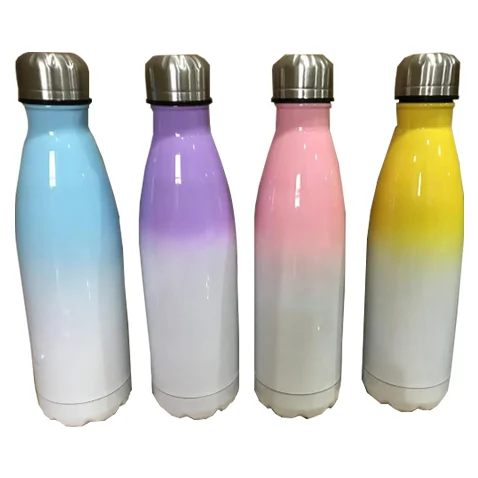 

Sublimation Blanks 500ml White Color Double Wall Vacuum Insulated Cola Shape Sport Stainless Steel Water Bottle