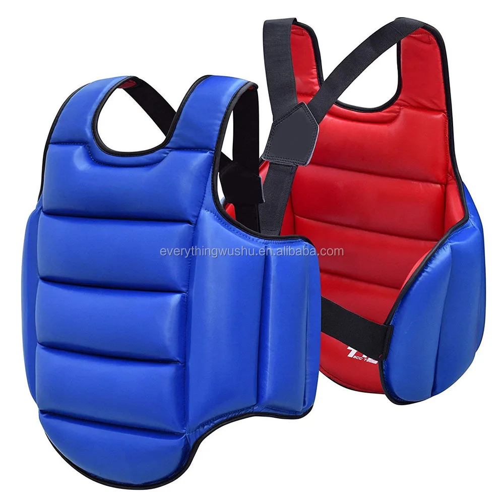 Taekwondo Chest Guard Boxing Kickboxing MMA Body Protector WTF Reversible Rib Shield Armor Target Training Uniform Adult Child