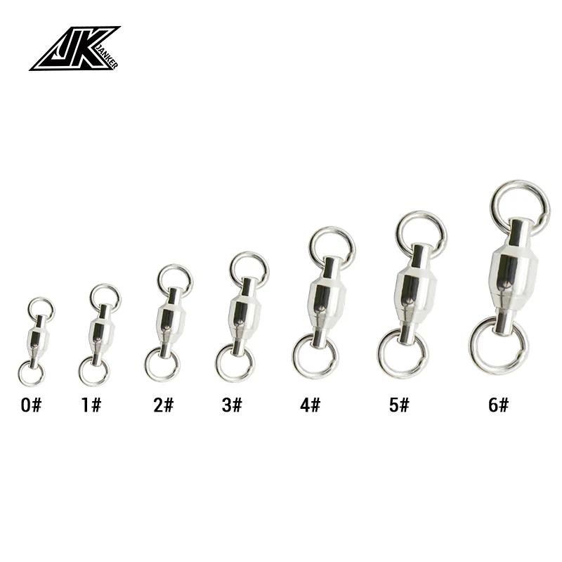 

Jk BBTS Saltwater Fish Hook Lure Bait Kit Line Wire Connector Rotating Ball Bearing Swivels Fishing Accessories