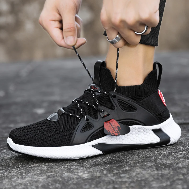 

Men's Fashion Sneakers Summer Breathable Canvas Explosive Mesh Sneakers shoes sport men casual Sneakers, As the picture shows