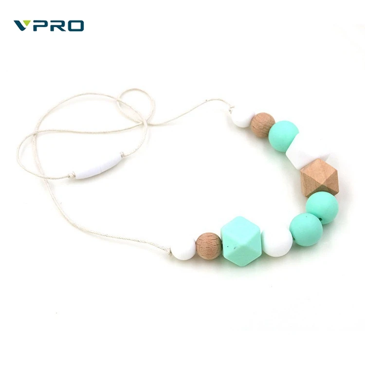 

Wholesale Silicone BPA free Baby Teething Baby Teether Toy Beads Baby Jewelry