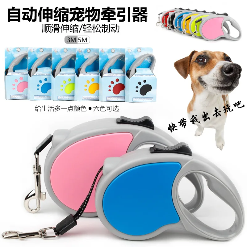 

Heavy Duty Retractable Dog Leash Walking Lead for S/M Pet Dogs Waterproof 3m/10FT, Blue, black, yellow, pink, red, green