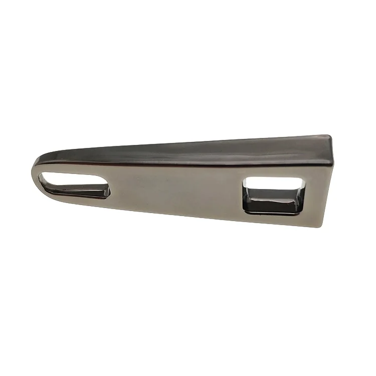 Fashion gun metal zipper puller slider for handbag decorative garment zip puller