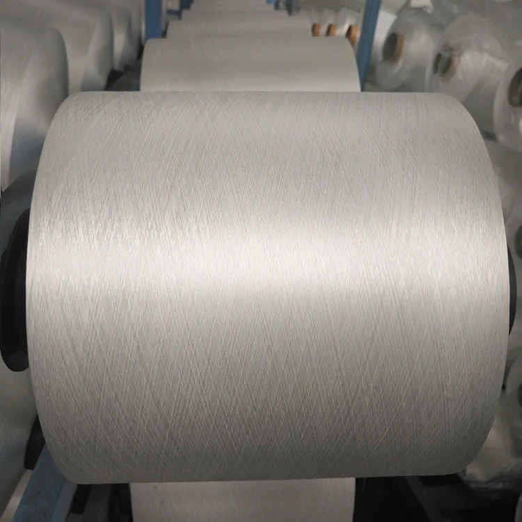 
New product semi dull label polyester twist yarn for Woven Label 