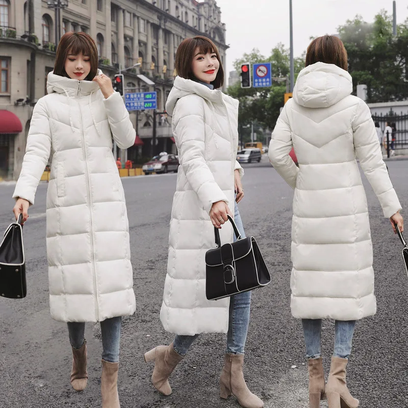 

Woman's winter puffer jacket zip up padded jacket wadded long plus size coats quilted jacket