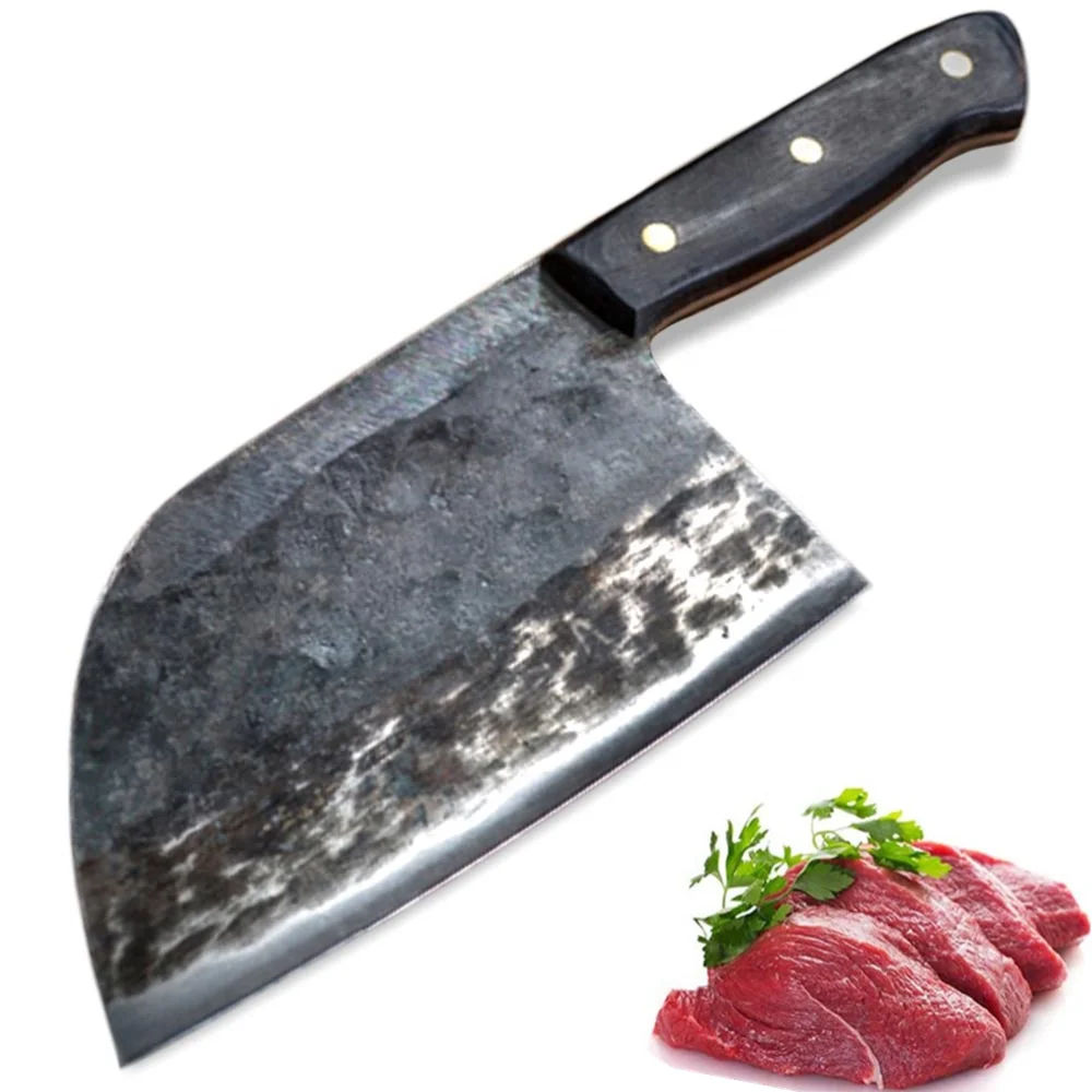 

Heavy Duty Handmade Forged Butcher Knives BBQ Camping Outdoor Meat Vegetable Fruit Cleaver Forging Chef's Knife