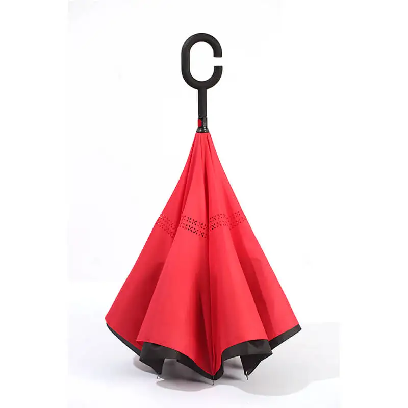 

Auto Open Reverse Folding Rain Sun Umbrellas Best Windproof Umbrellas C handle Inverted Promotional Umbrella Parasols//, Custom